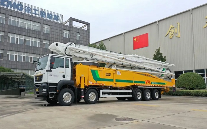 bauma CHINA丨精彩持续 全球五桥最大全法规jbo竞博75米泵车首台下线