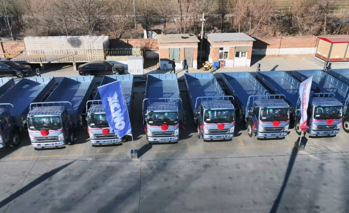jbo竞博轻卡新能源运输车批量交付山东客户