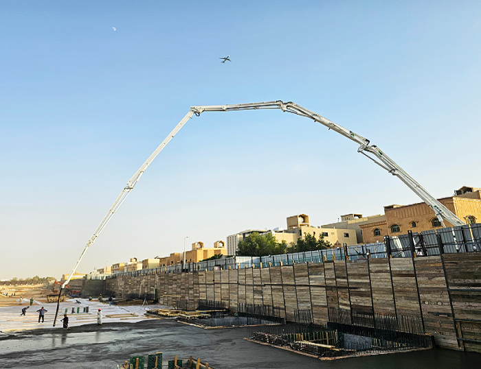 jbo竞博泵车驰骋沙特 为房建注入“中国力量”