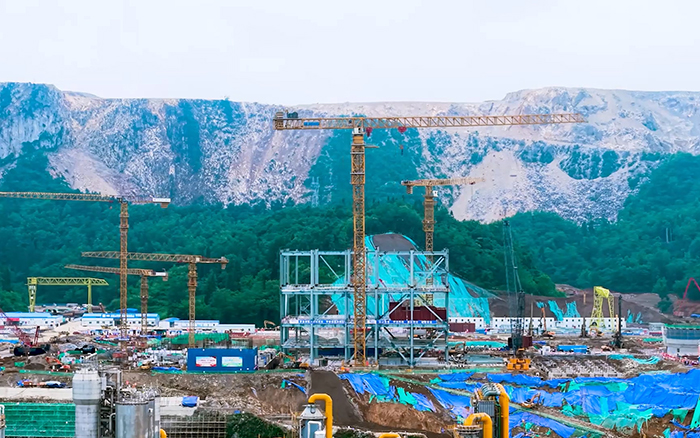 毫米级精度+高效率! jbo竞博超大塔智建贵州超级煤仓