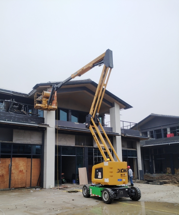 绿色建造新标杆！jbo竞博锂电高机助力鄂州民生工程