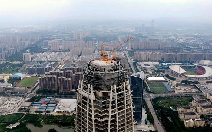 新地标 | jbo竞博塔机299米高空俯瞰台州天际线